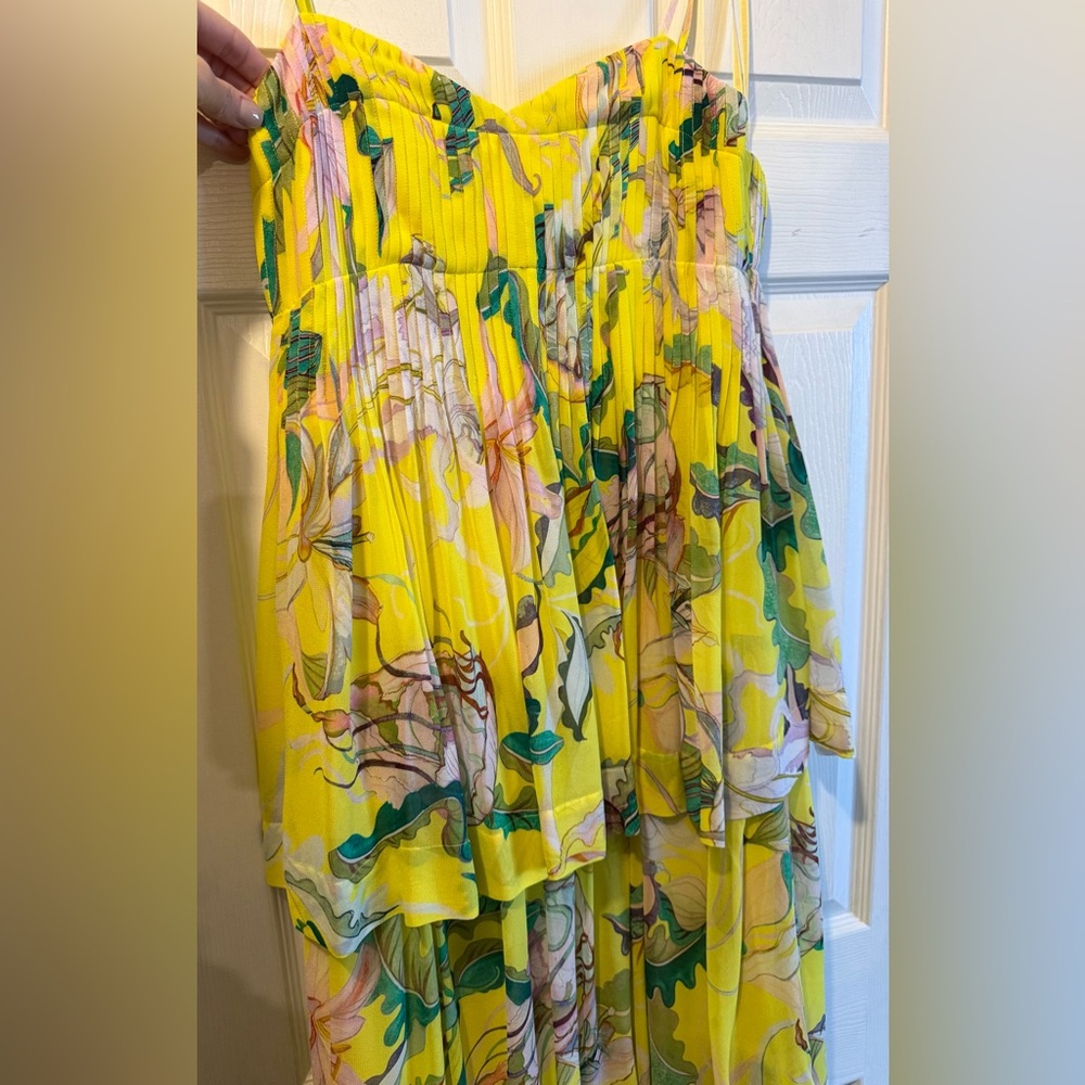 FARM Rio Yellow Floral Tiered Maxi Dress - Picture 4 of 7